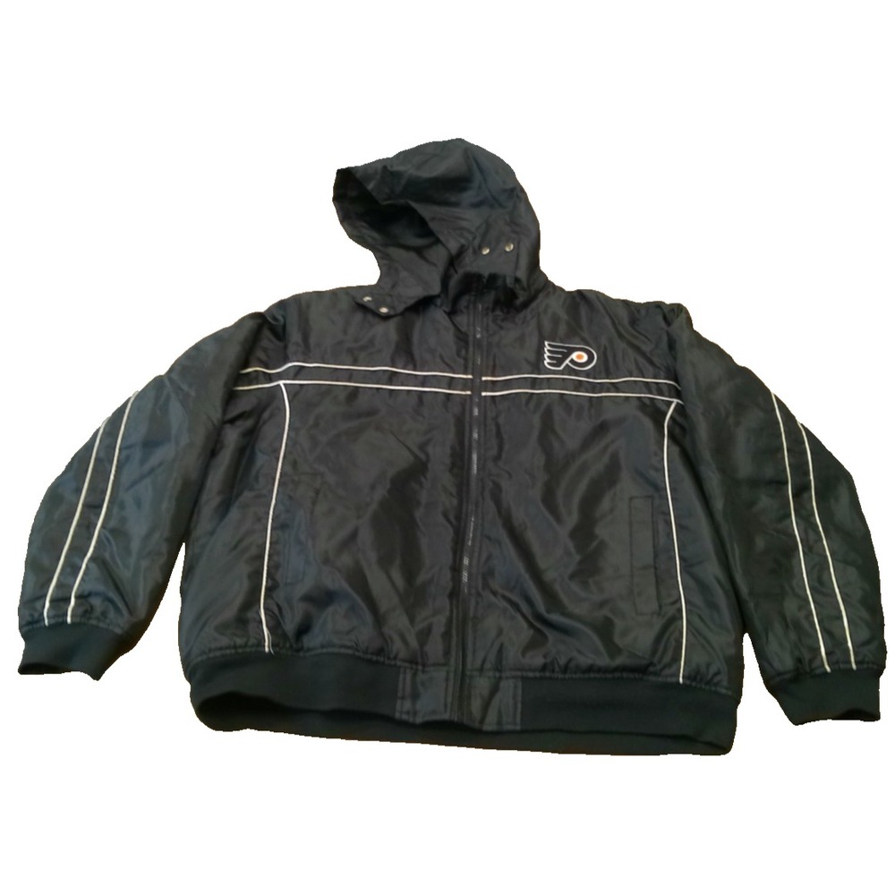 Vintage Philadelphia Flyers G-III Sports Black Jacket XL Hood Detachable NHL